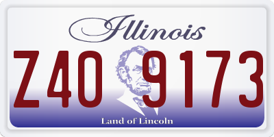IL license plate Z409173
