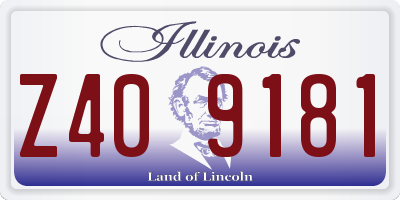 IL license plate Z409181