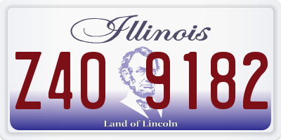 IL license plate Z409182