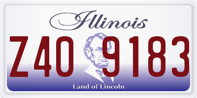 IL license plate Z409183