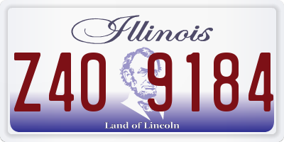 IL license plate Z409184