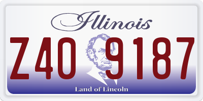 IL license plate Z409187