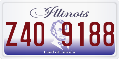 IL license plate Z409188