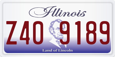 IL license plate Z409189