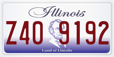 IL license plate Z409192