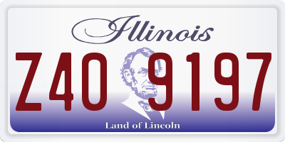 IL license plate Z409197