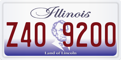 IL license plate Z409200