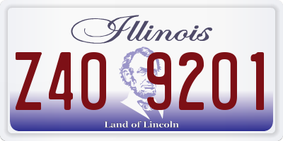 IL license plate Z409201