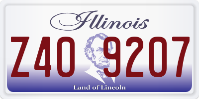 IL license plate Z409207