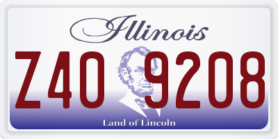 IL license plate Z409208
