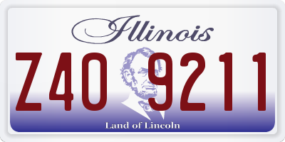 IL license plate Z409211