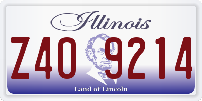 IL license plate Z409214