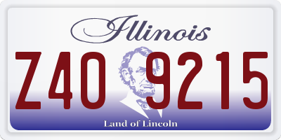 IL license plate Z409215