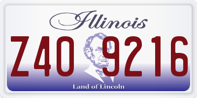 IL license plate Z409216