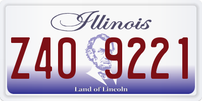 IL license plate Z409221
