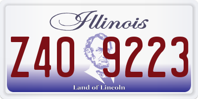 IL license plate Z409223