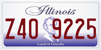 IL license plate Z409225