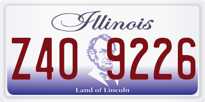 IL license plate Z409226