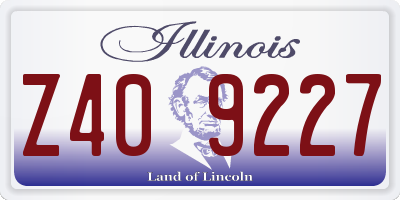 IL license plate Z409227
