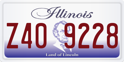 IL license plate Z409228