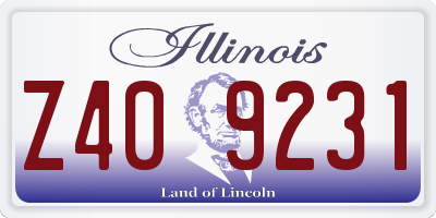 IL license plate Z409231