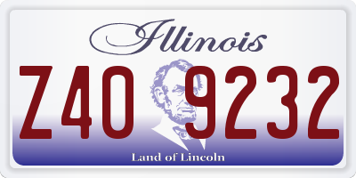 IL license plate Z409232