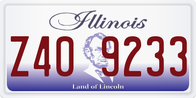 IL license plate Z409233