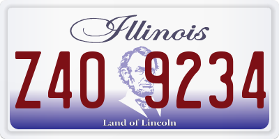 IL license plate Z409234