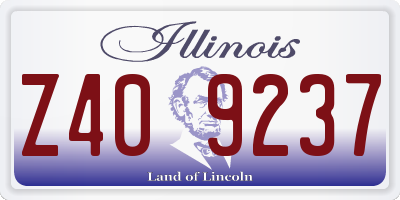IL license plate Z409237