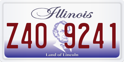 IL license plate Z409241