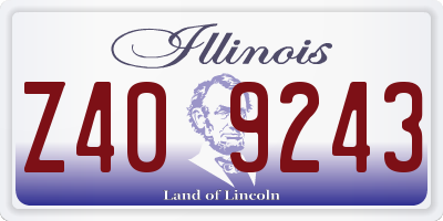 IL license plate Z409243