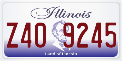 IL license plate Z409245