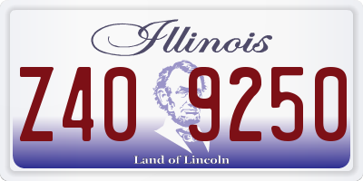 IL license plate Z409250