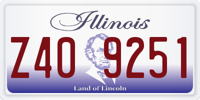 IL license plate Z409251