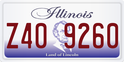 IL license plate Z409260