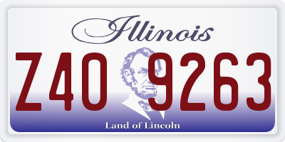 IL license plate Z409263
