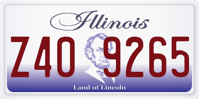 IL license plate Z409265