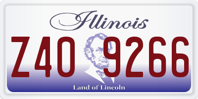 IL license plate Z409266