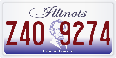 IL license plate Z409274