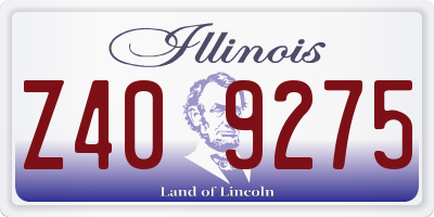 IL license plate Z409275