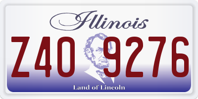 IL license plate Z409276