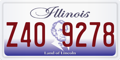 IL license plate Z409278