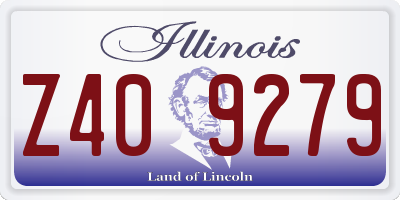 IL license plate Z409279