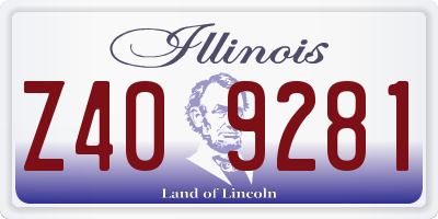 IL license plate Z409281