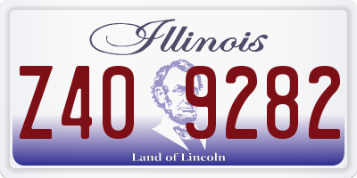 IL license plate Z409282