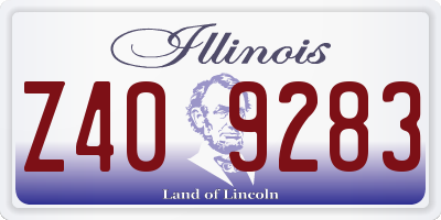 IL license plate Z409283