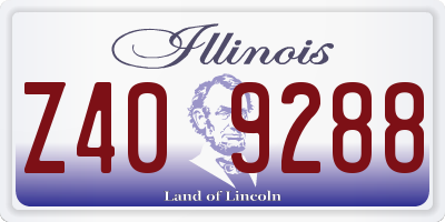 IL license plate Z409288