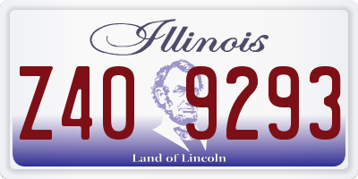 IL license plate Z409293