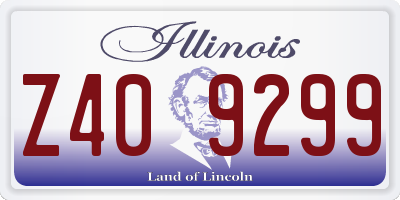 IL license plate Z409299