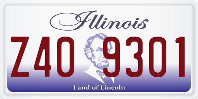 IL license plate Z409301